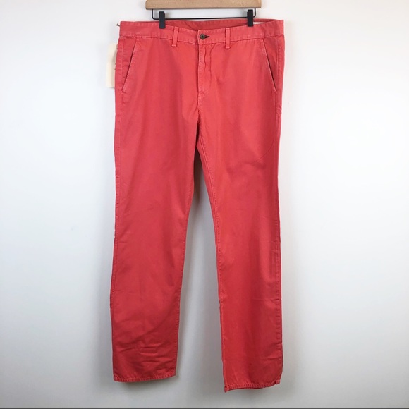 rag & bone Other - Rag & Bone RB7 Slim Fit Cotton Chino Pants Coral